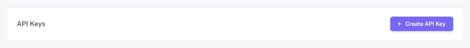 API Keys section in StatusDrift account settings.